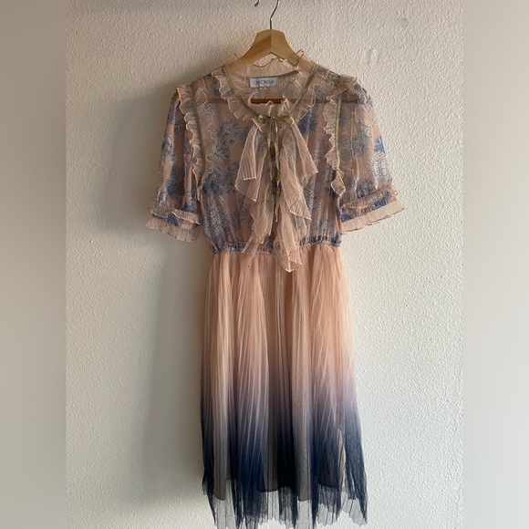 Chic Wish Elegant Floral Ruffle Dress - Picture 2 of 9